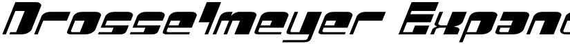 Drosselmeyer Expanded Italic Expanded Italic font