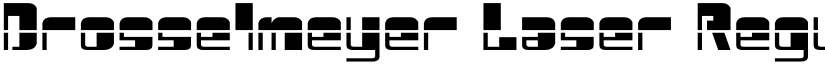 Drosselmeyer Laser Regular font