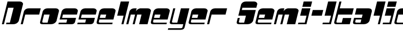 Drosselmeyer Semi-Italic Semi-Italic font