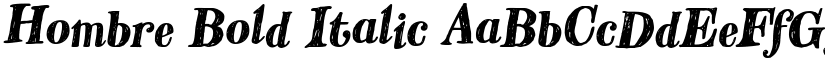 Hombre Bold Italic font