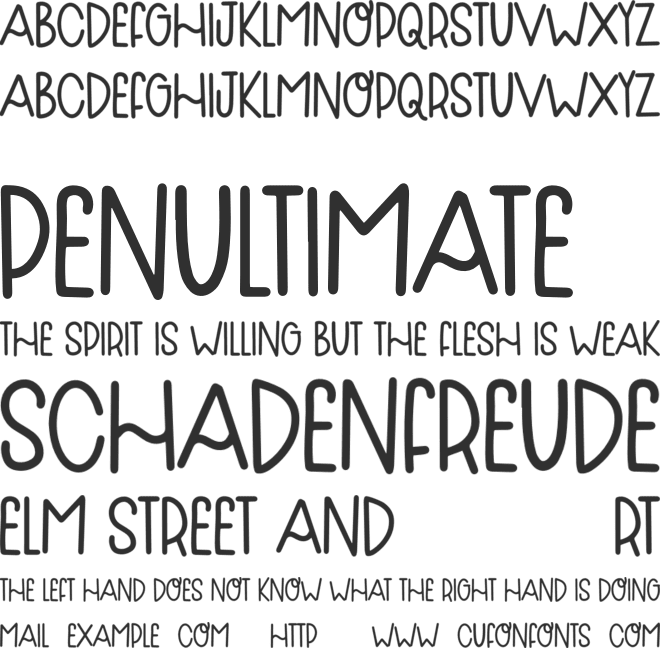 Lost In The Sky font preview