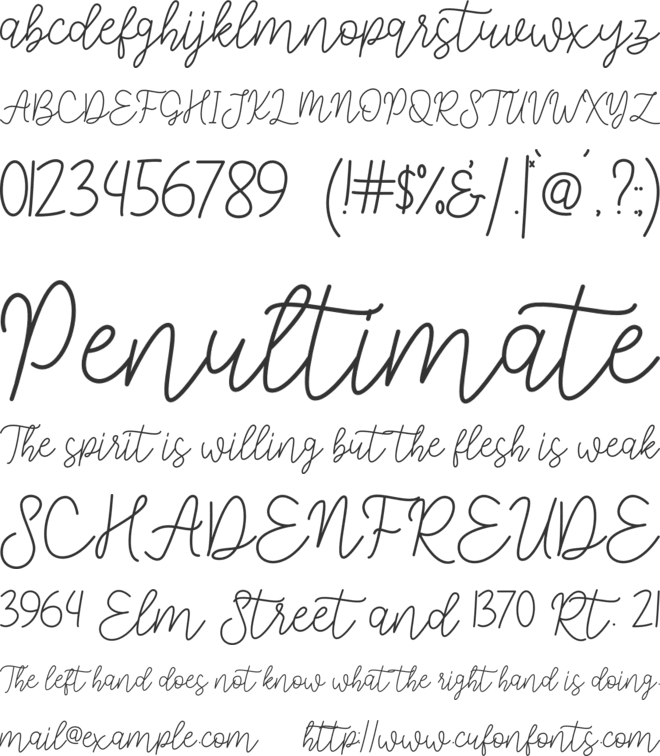 Open  Heart font preview