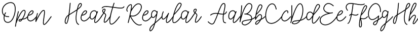 Open  Heart Regular font