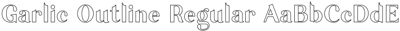 Garlic Outline Regular font
