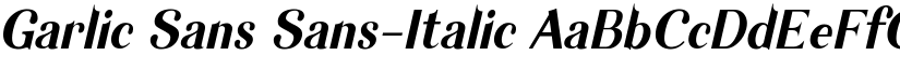 Garlic Sans Sans-Italic font