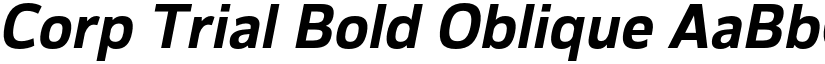 Corp Trial Bold Oblique font