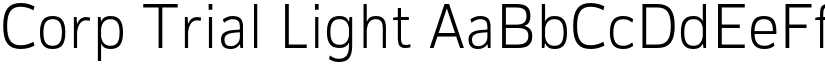 Corp Trial Light font
