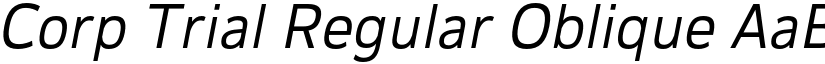 Corp Trial Regular Oblique font