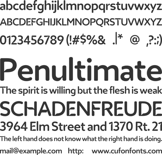 Priborg Sans font preview