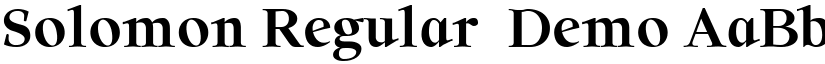 Solomon Regular-Demo font