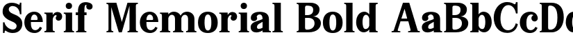 Serif Memorial Bold font