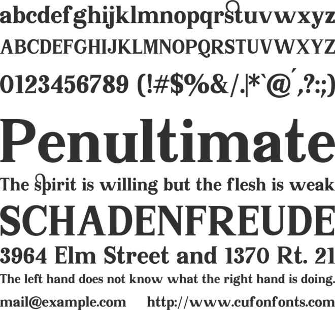 Serif Memorial font preview