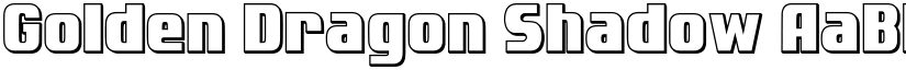 Golden Dragon Shadow font