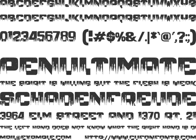 PINE JUNGLE NIGHT font preview