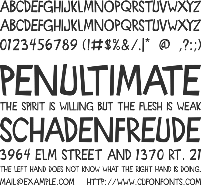 Indy Effects font preview