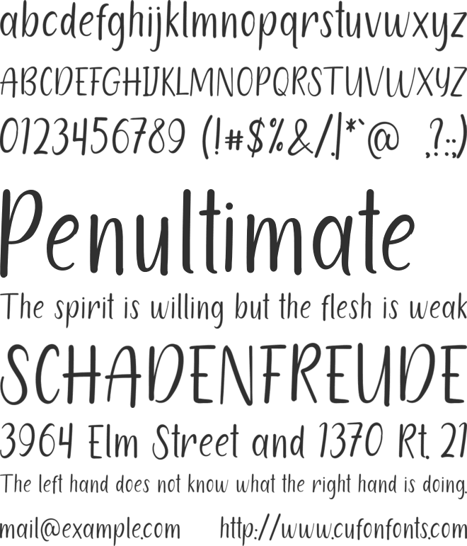 The Sylvatica font preview