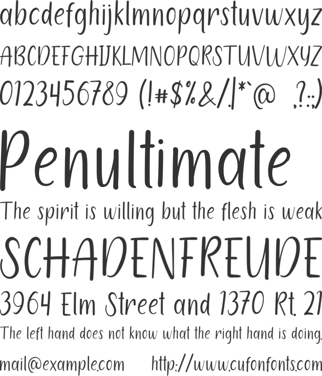 The Sylvatica font preview