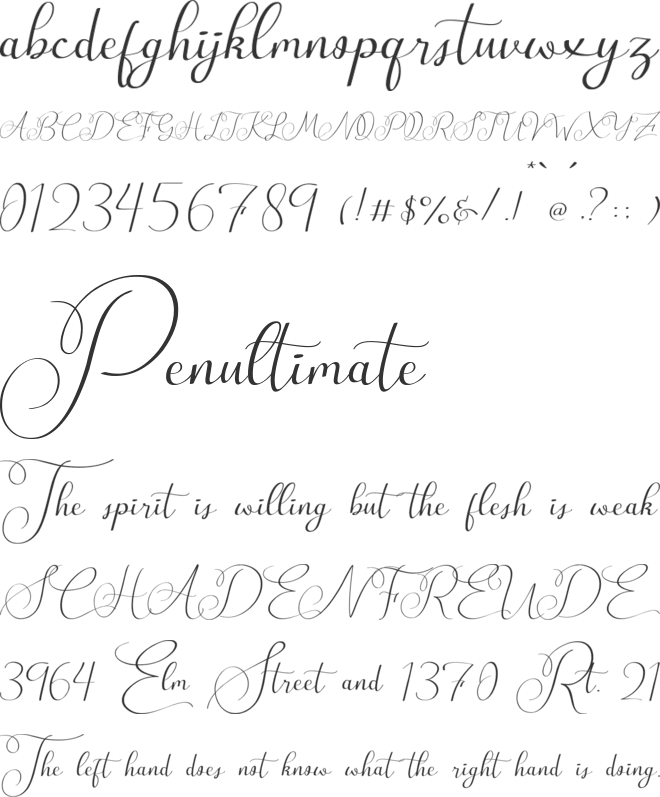 Bartholomeo font preview