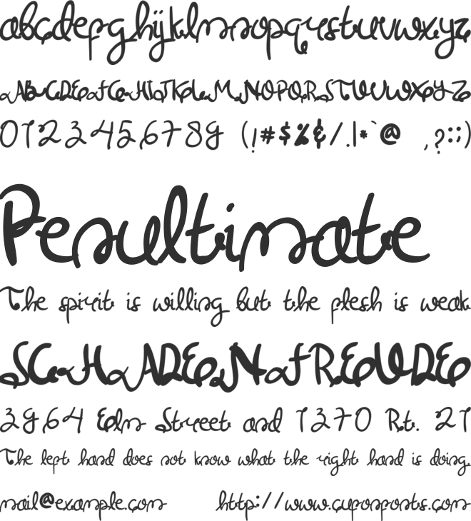 Baby Love font preview
