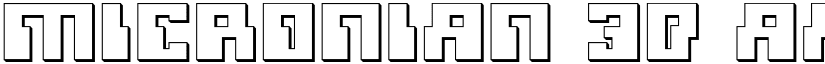 Micronian 3D font
