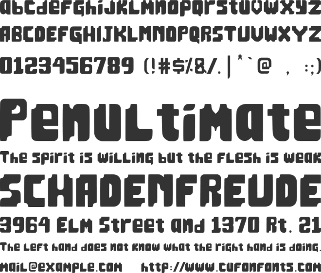 Stilere font preview