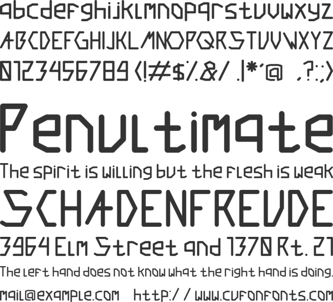 ARK DOTLINE font preview