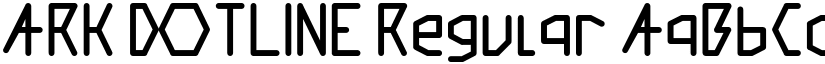 ARK DOTLINE Regular font