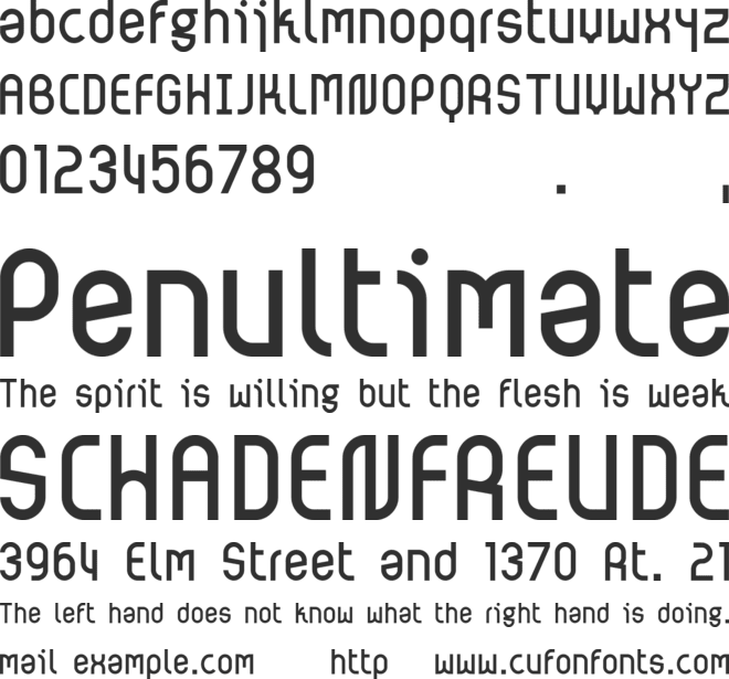 Page Bash font preview