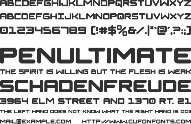 NGC 292 font preview