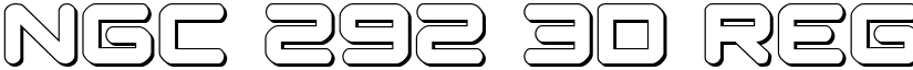 NGC 292 3D Regular font