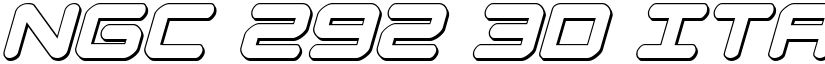 NGC 292 3D Italic Regular font