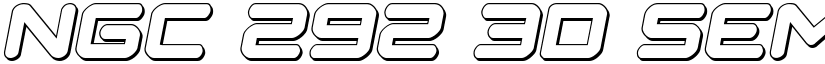 NGC 292 3D Semi-Italic Regular font
