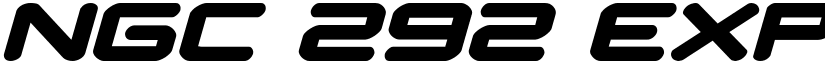 NGC 292 Expanded Italic Regular font
