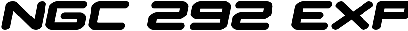 NGC 292 Expanded Semi-Italic Regular font