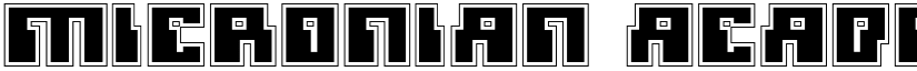 Micronian Academy font