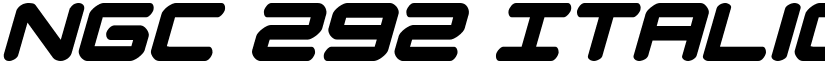 NGC 292 Italic Regular font