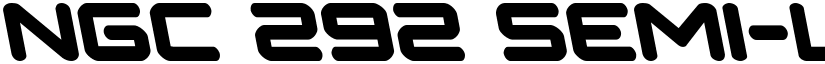 NGC 292 Semi-Leftalic Regular font