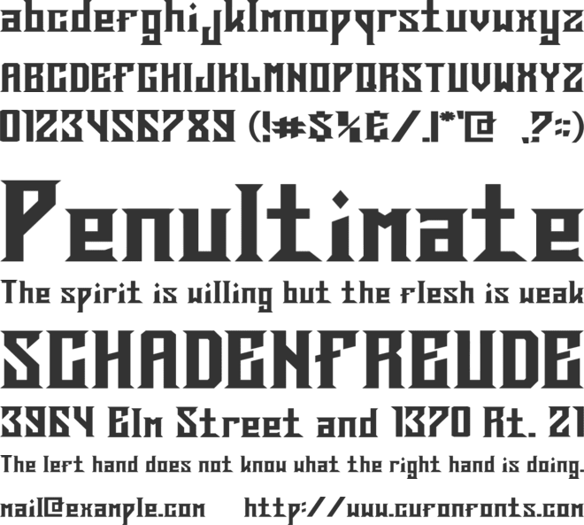 DearGod font preview