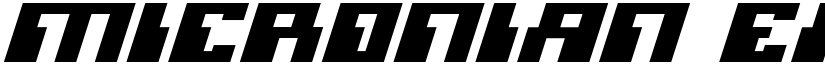 Micronian Expanded Italic font