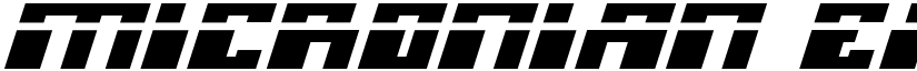 Micronian Expanded Laser Italic font