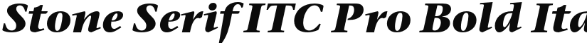 Stone Serif ITC Pro Bold Italic font