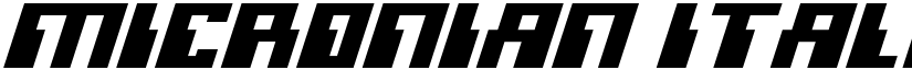 Micronian Italic font