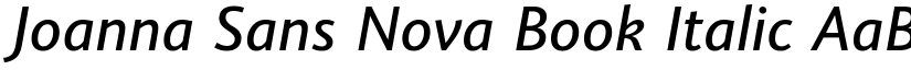 Joanna Sans Nova Book Italic font