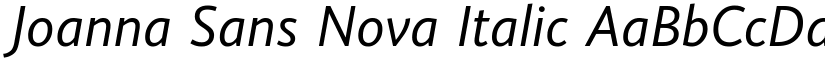 Joanna Sans Nova Italic font