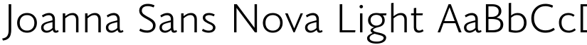 Joanna Sans Nova Light font