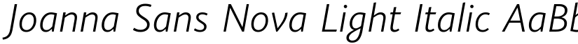 Joanna Sans Nova Light Italic font