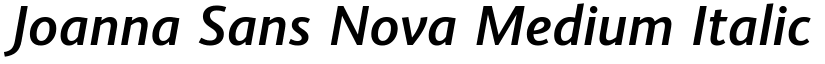 Joanna Sans Nova Medium Italic font