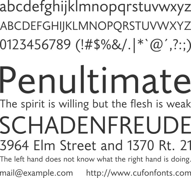 Joanna Sans Nova font preview