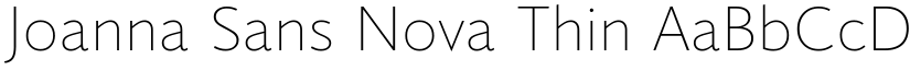 Joanna Sans Nova Thin font