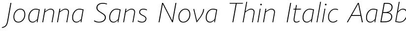 Joanna Sans Nova Thin Italic font